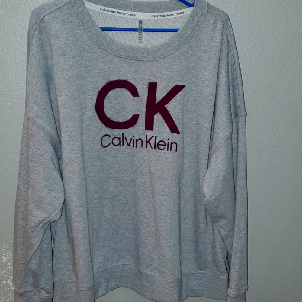 Calvin Klein Performance Plus Size Sweater 3X gray